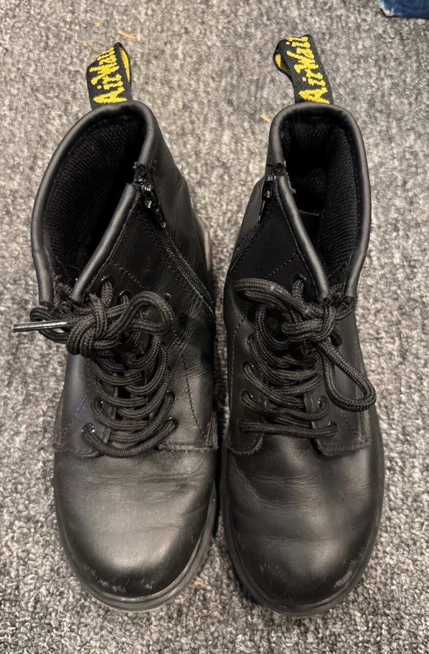 Doc Martens 1460 J  size 3 Dr. Martens black zip & lace up boots